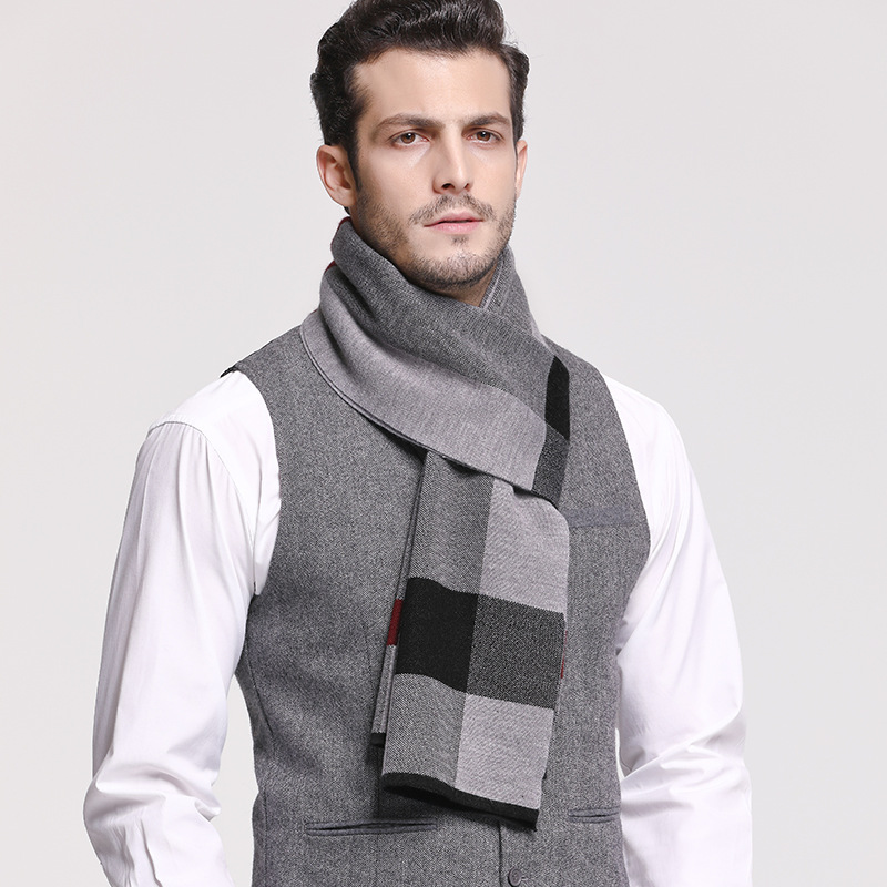 Wool Scarf Men - RUNMEIFA 2022 Classic Autumn & Winter