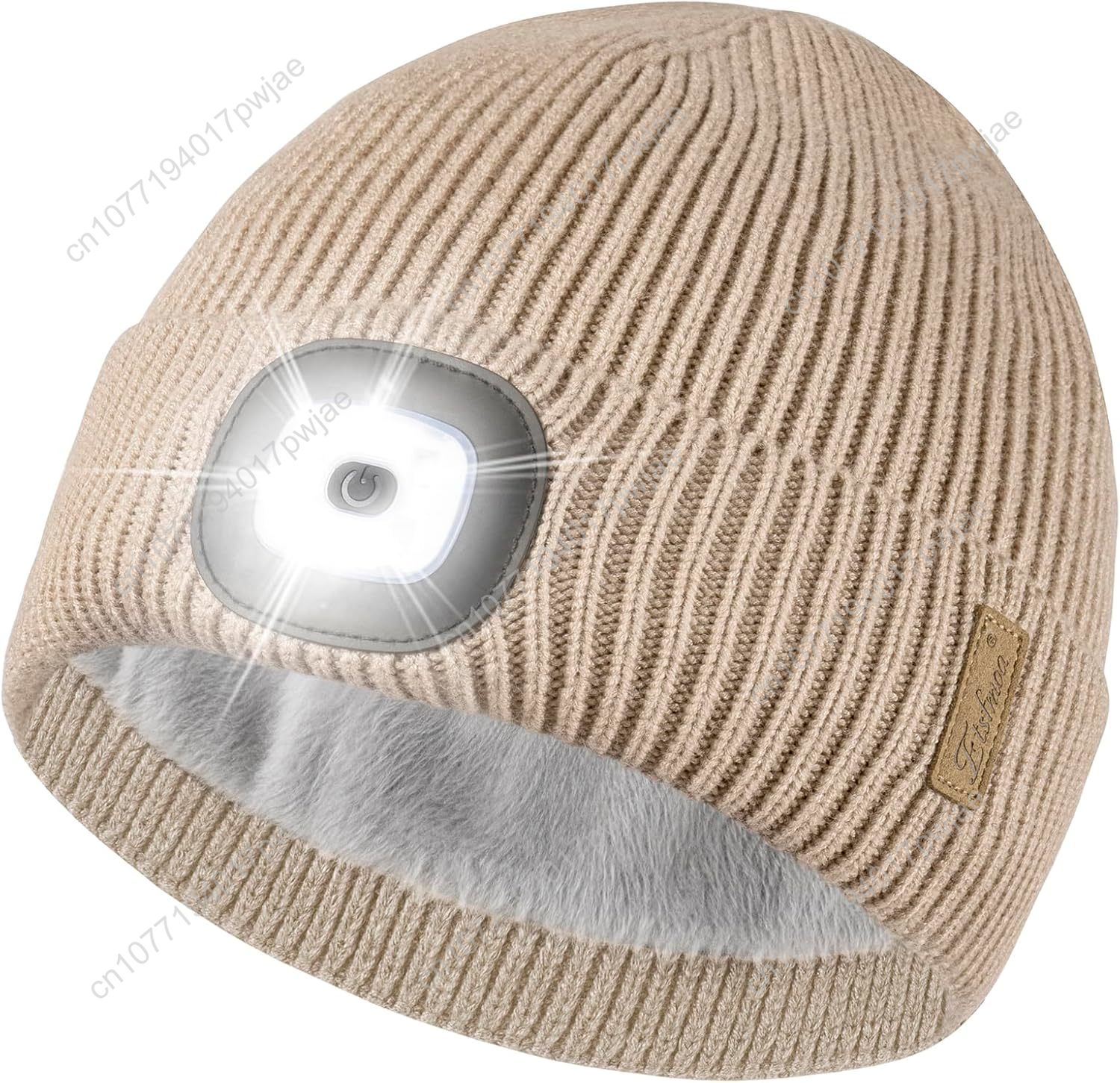 Knit Beanie Hat Warm - Etsfmoa Unisex Hat with Light,Fleece Lined