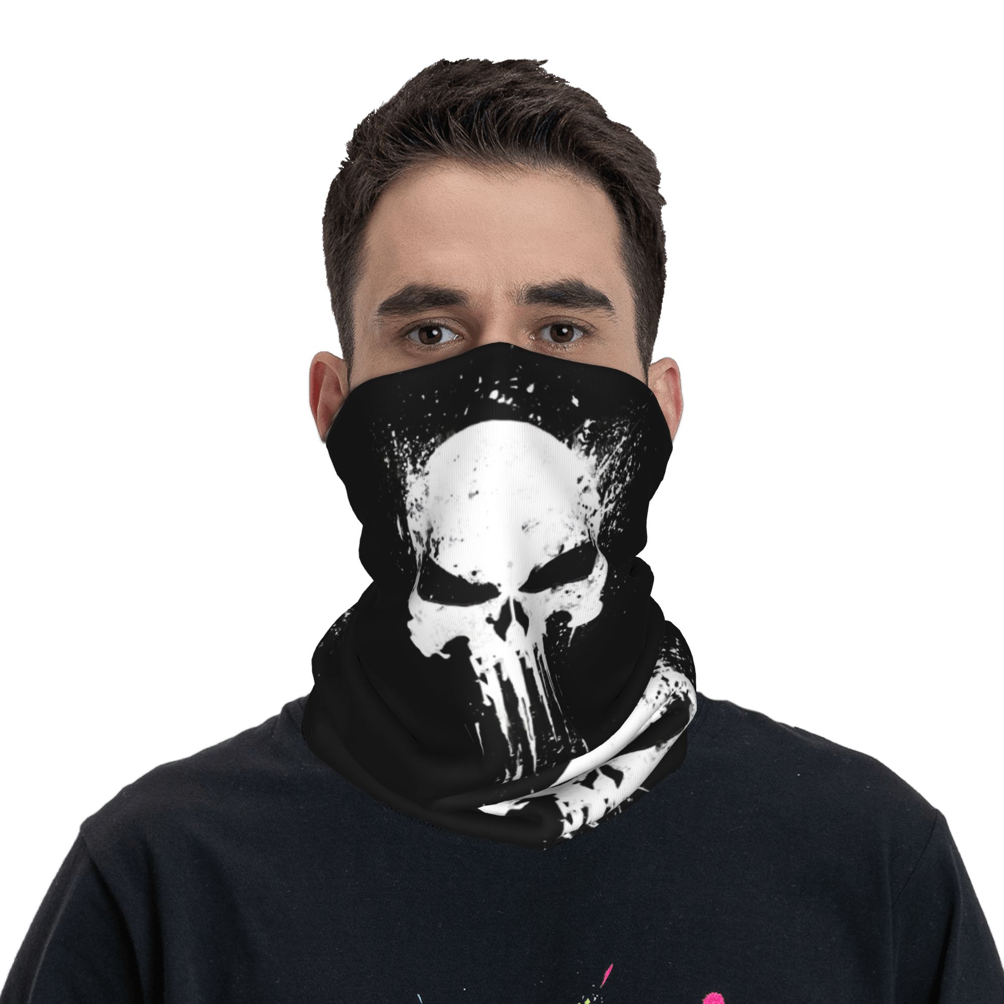 Custom Skeleton Skull Bandana  - Neck Gaiter Fleece บทวิจารณ์และราคา