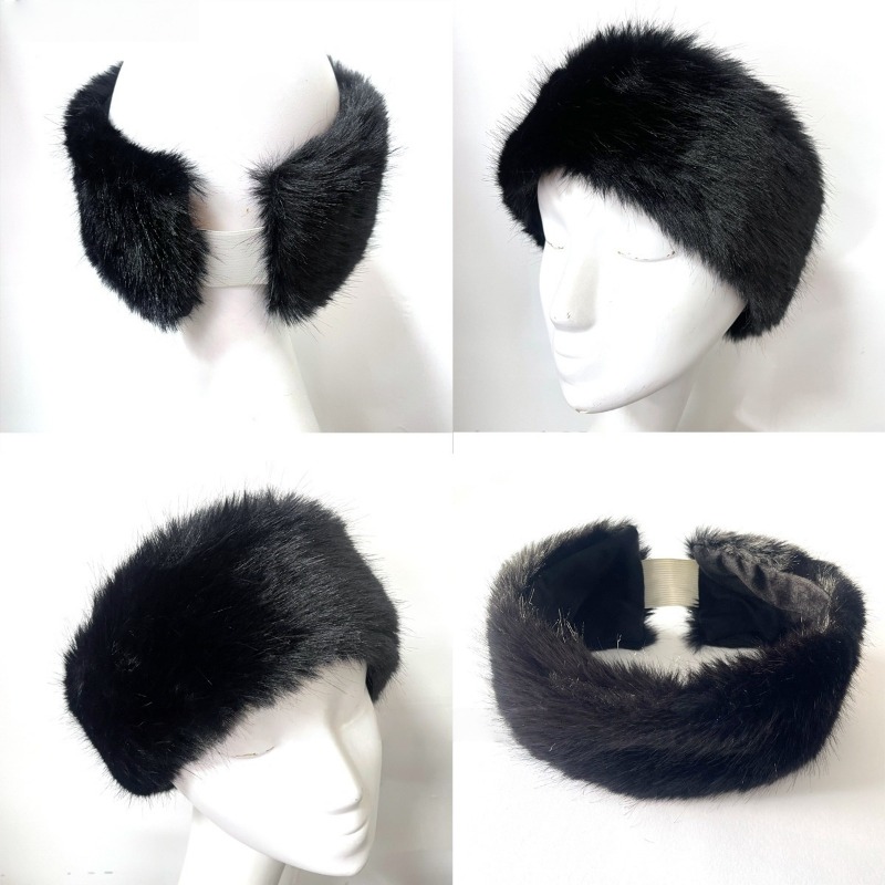 Wide Band Fur Headband Winter  - Fleece Ear Warmer Band บทวิจารณ์และราคา