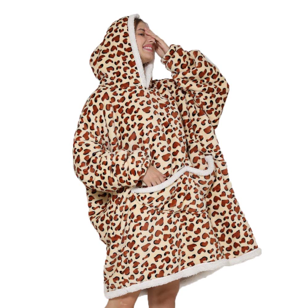 Lazy Hoodie Blanket Oversized  - Sherpa Hoodie Fleece บทวิจารณ์และราคา