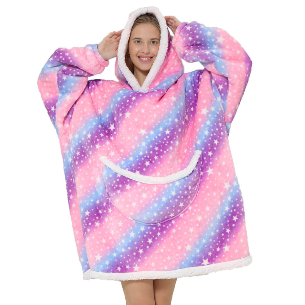 Lazy Hoodie Blanket Oversized  - Sherpa Hoodie Fleece บทวิจารณ์และราคา