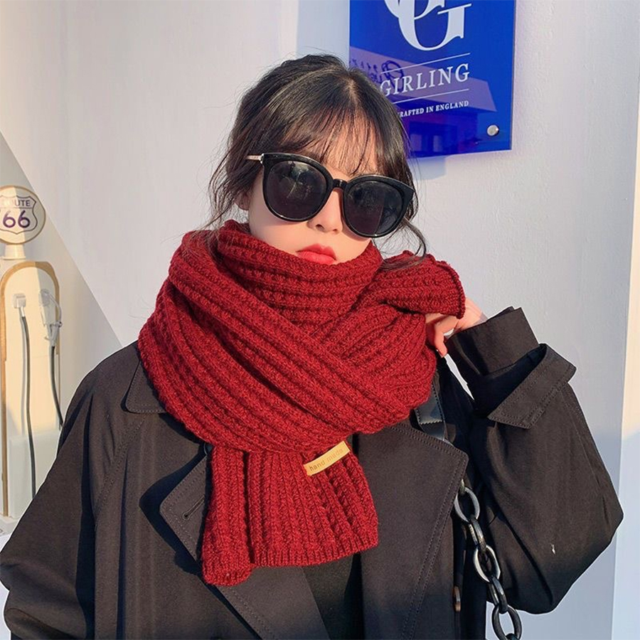 Thick Cable Knit Warm Cashmere - Wool Scarf Men บทวิจารณ์และราคา