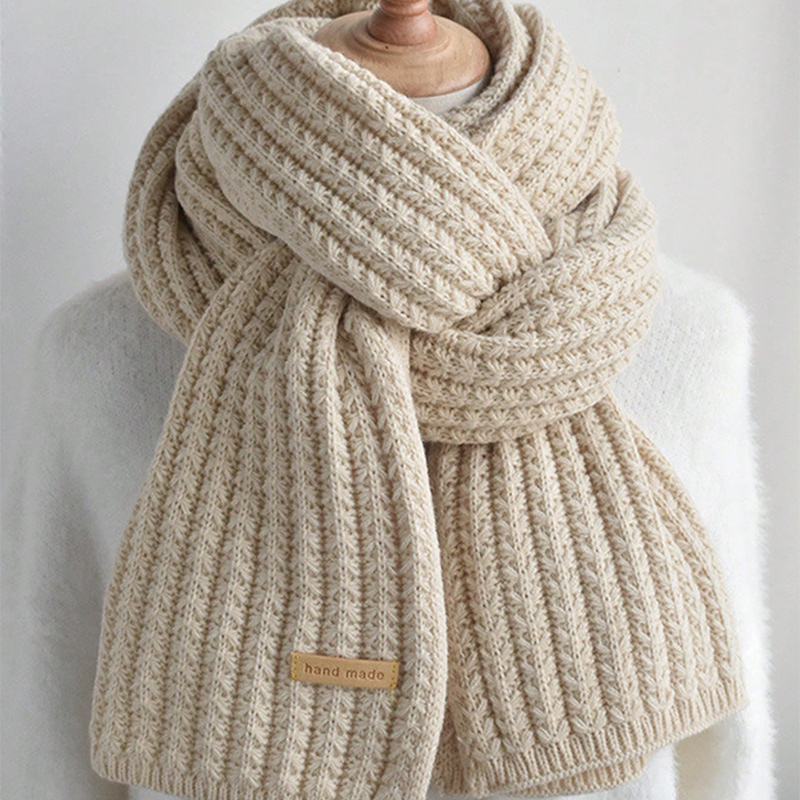 Thick Cable Knit Warm Cashmere - Wool Scarf Men บทวิจารณ์และราคา