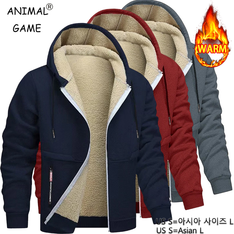 Animal Game Mens Casual Hooded - Sherpa Hoodie Fleece บทวิจารณ์และราคา