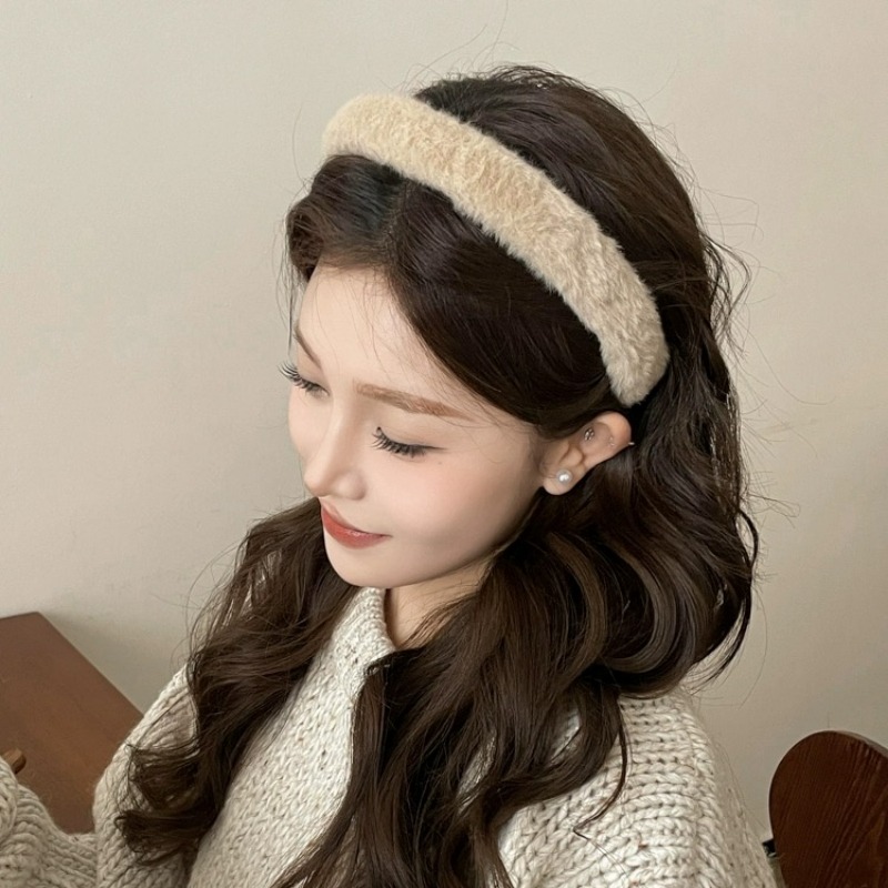 Korean Soft Headband Women Gir - Winter Headband Fleece บทวิจารณ์และราคา