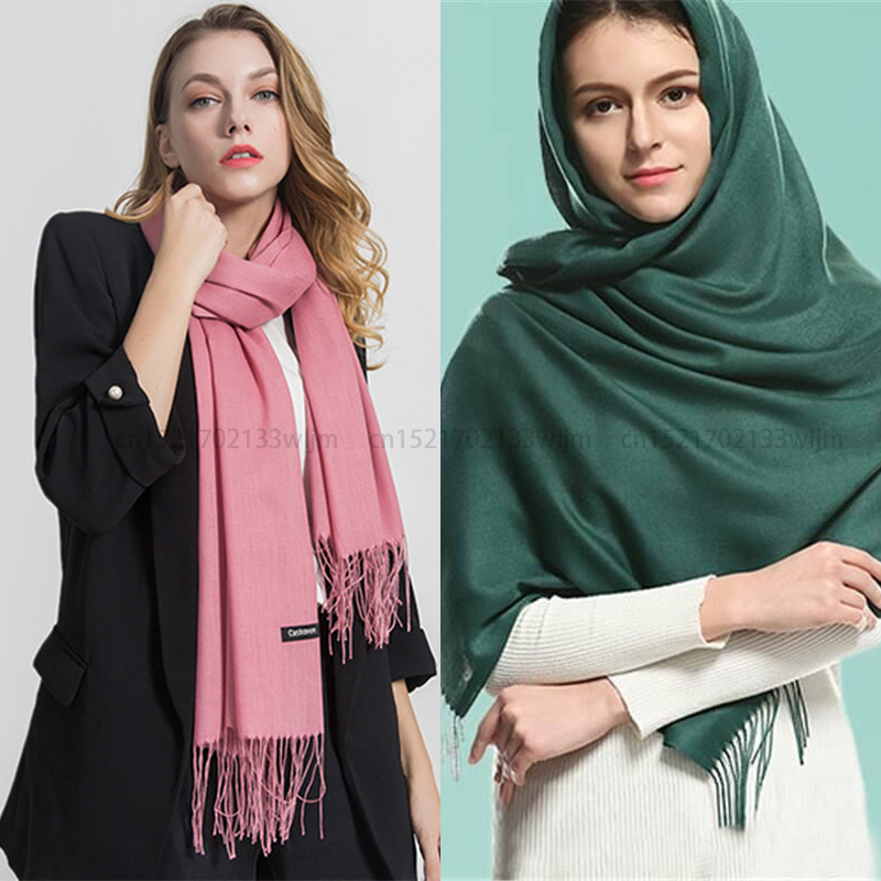 2024 Fashion Winter Women Scar - Cashmere Pashmina Wrap บทวิจารณ์และราคา