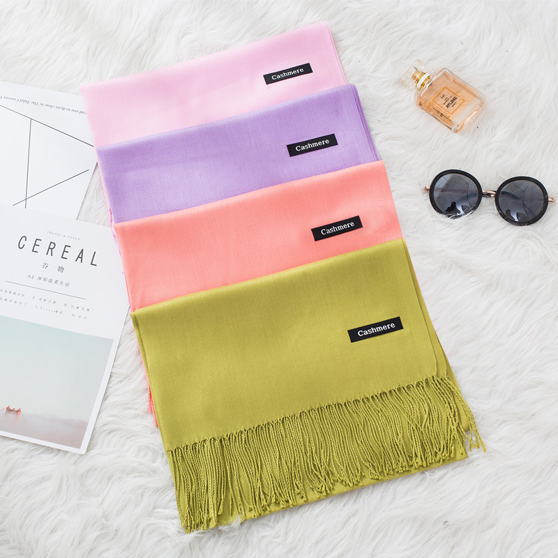 2024 Fashion Winter Women Scar - Cashmere Pashmina Wrap บทวิจารณ์และราคา