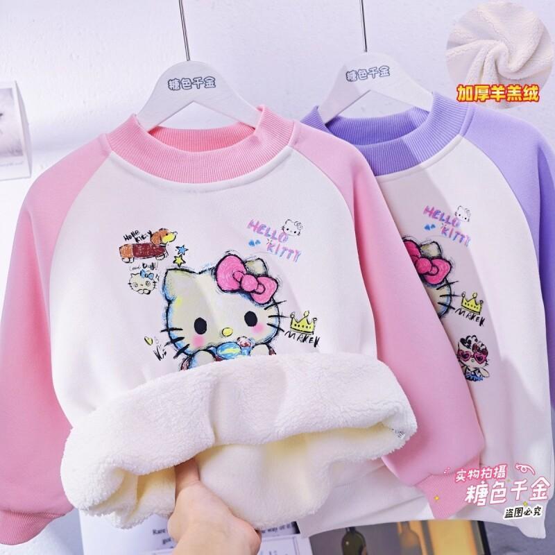 Sanrio Hello Kitty Girls Fleec - Sherpa Hoodie Fleece บทวิจารณ์และราคา