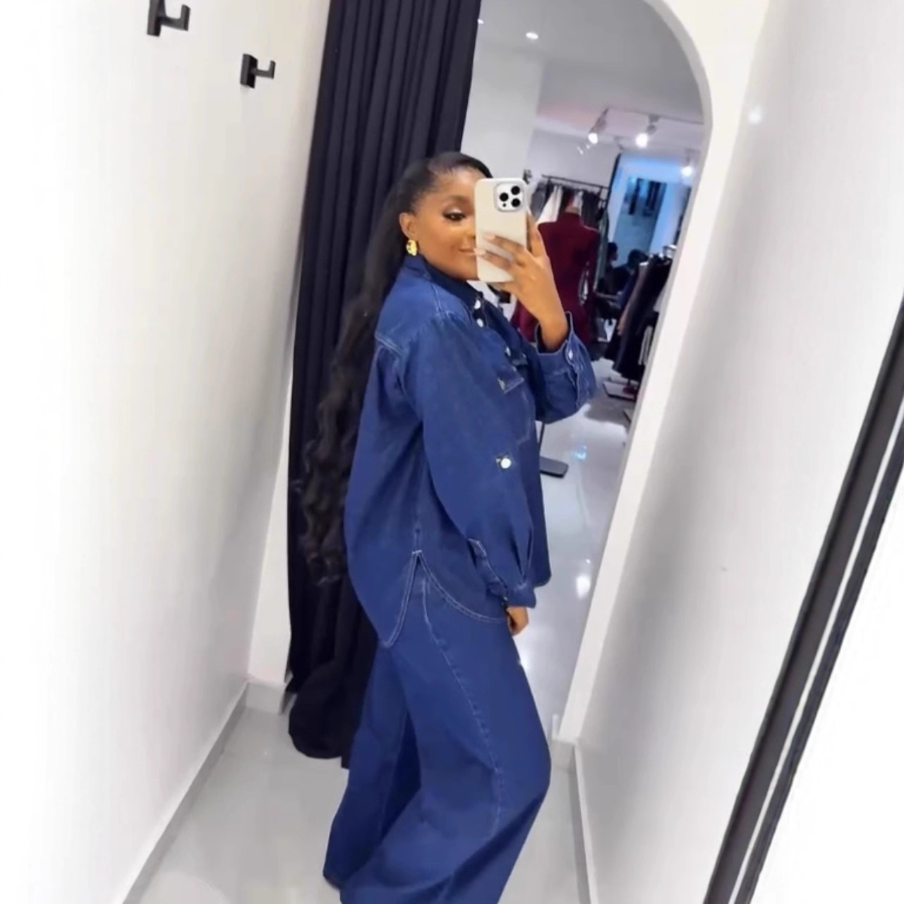 Jeans 2 Piece Sets Women Denim - Down Jacket Packable บทวิจารณ์และราคา