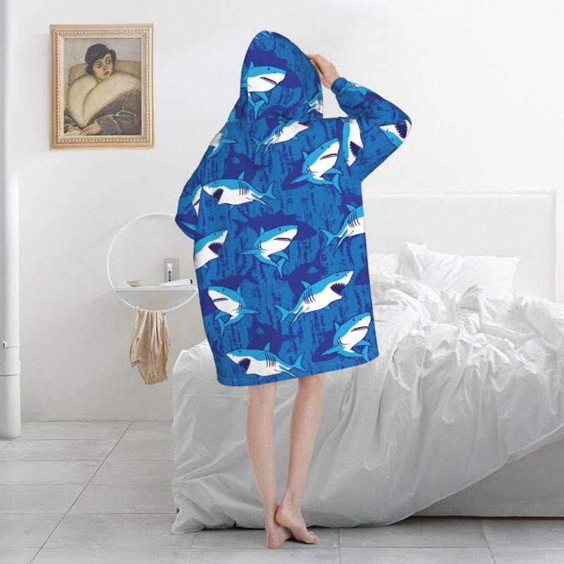 Wearable Blanket Hoodie Cartoo - Sherpa Hoodie Fleece บทวิจารณ์และราคา