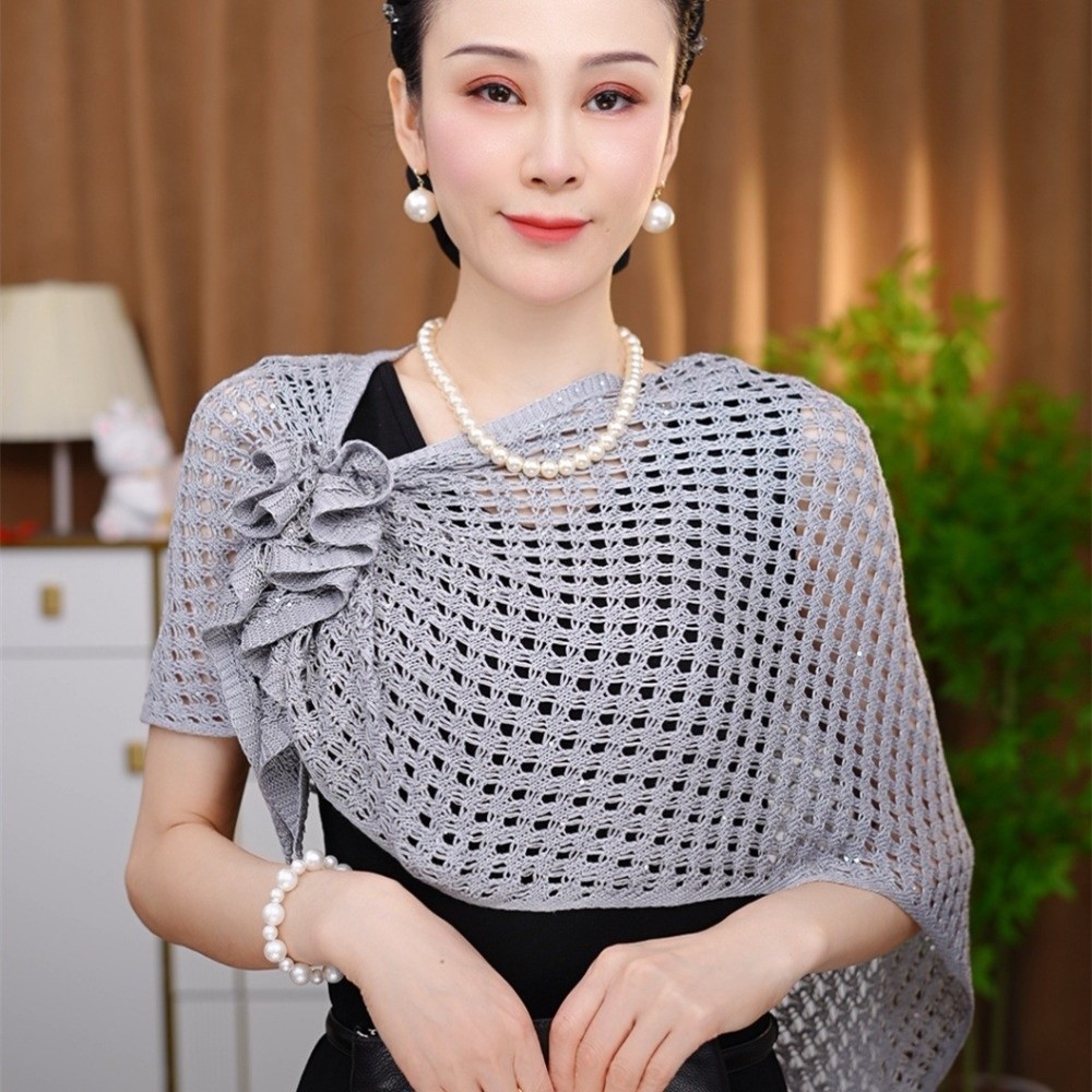 Sparkly Design Hollow Out Card - Shawl Wrap Winter บทวิจารณ์และราคา