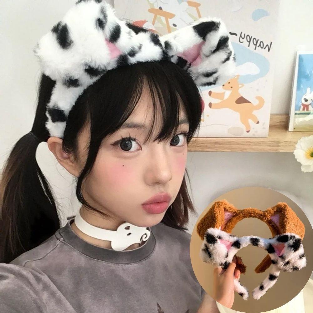 Spotted Dogs Folded Ear Hairba - Winter Headband Fleece บทวิจารณ์และราคา