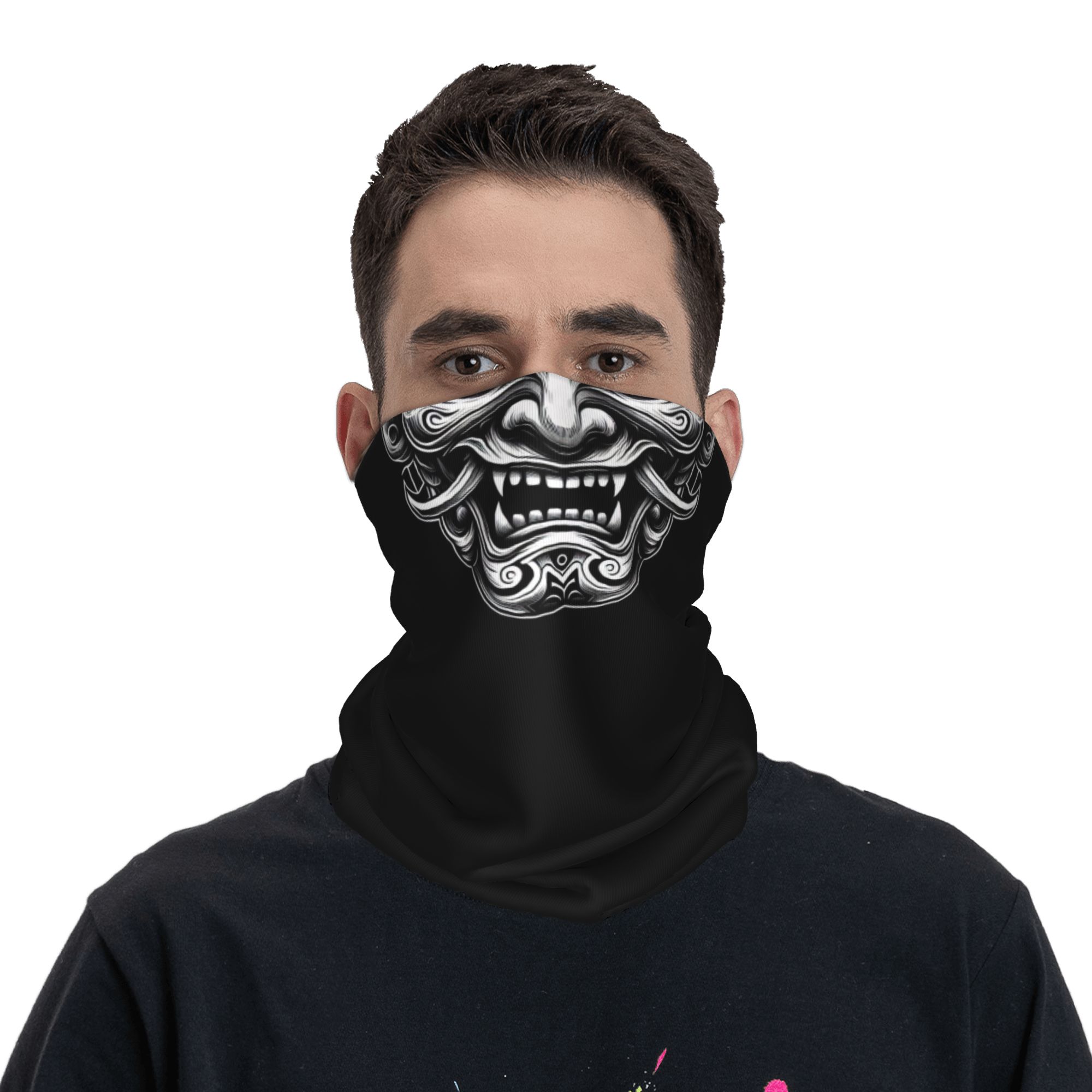 Custom Samurai Oni Demon Banda - Neck Gaiter Fleece บทวิจารณ์และราคา