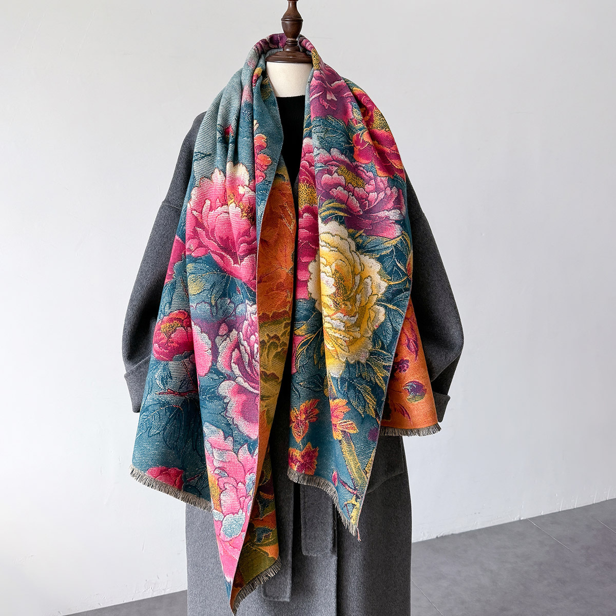 Warm Cashmere Scarf Women Shaw - Cashmere Pashmina Wrap บทวิจารณ์และราคา