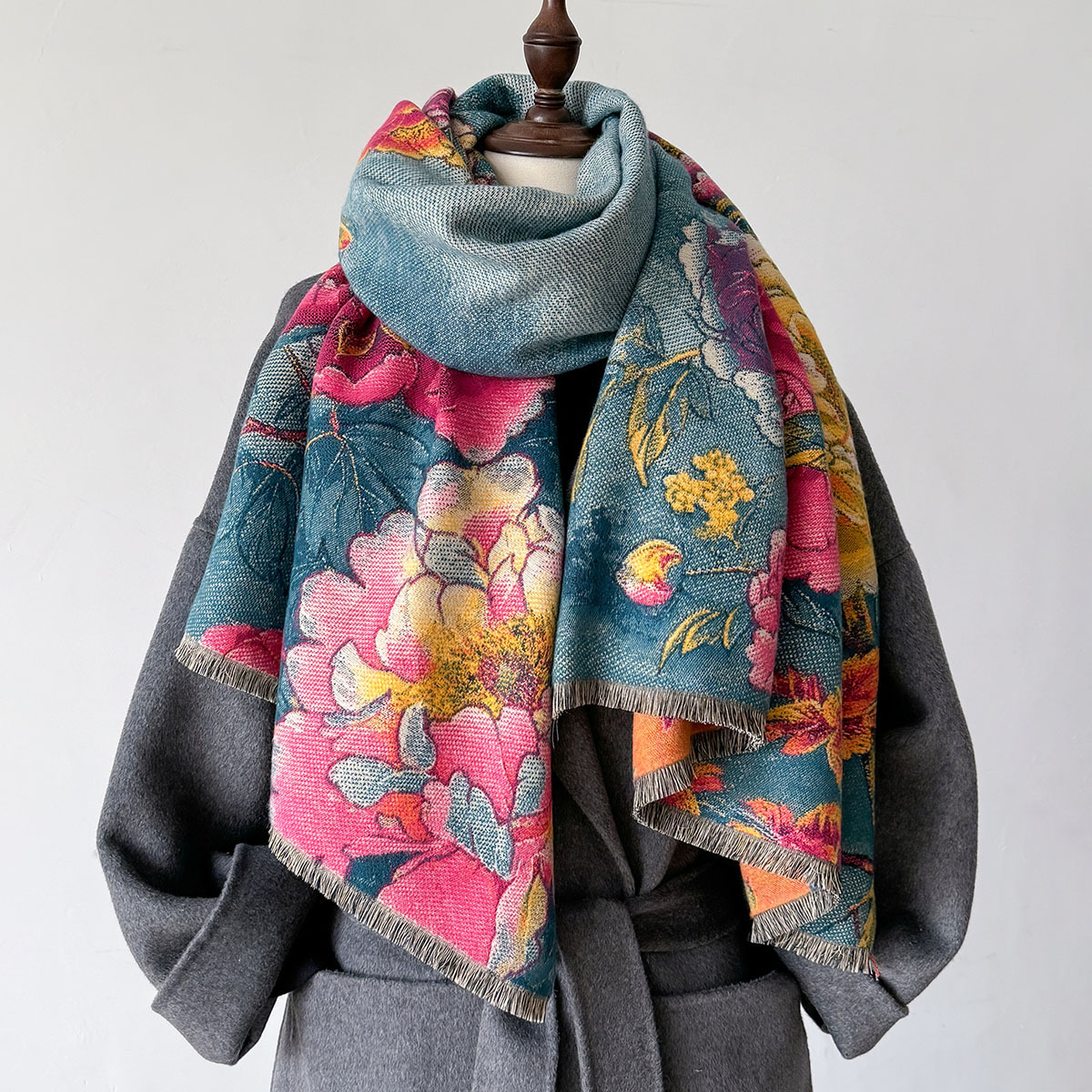 Warm Cashmere Scarf Women Shaw - Cashmere Pashmina Wrap บทวิจารณ์และราคา