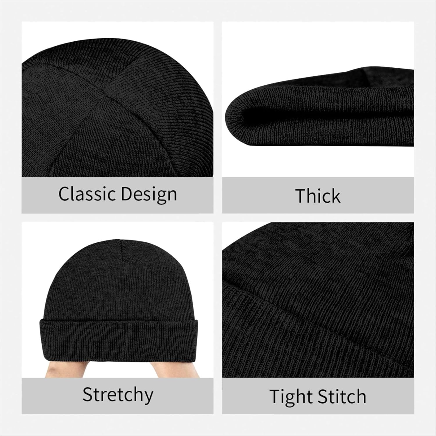 Beanie for Men, Stretchable Kn - Knit Beanie Hat Warm บทวิจารณ์และราคา