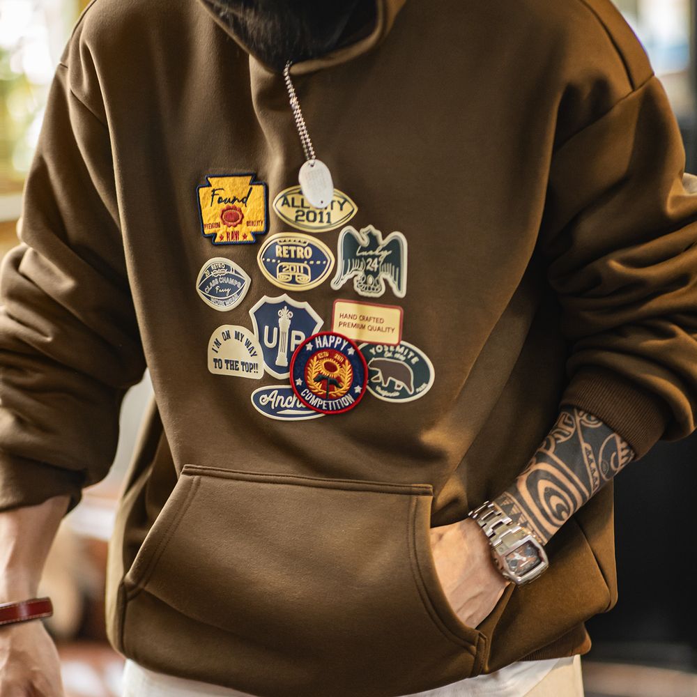 Maden Vintage Men's Embroidere - Sherpa Hoodie Fleece บทวิจารณ์และราคา