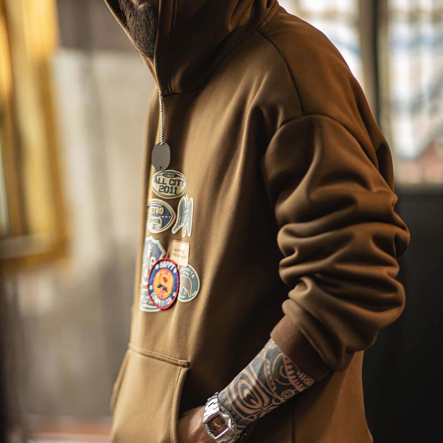 Maden Vintage Men's Embroidere - Sherpa Hoodie Fleece บทวิจารณ์และราคา