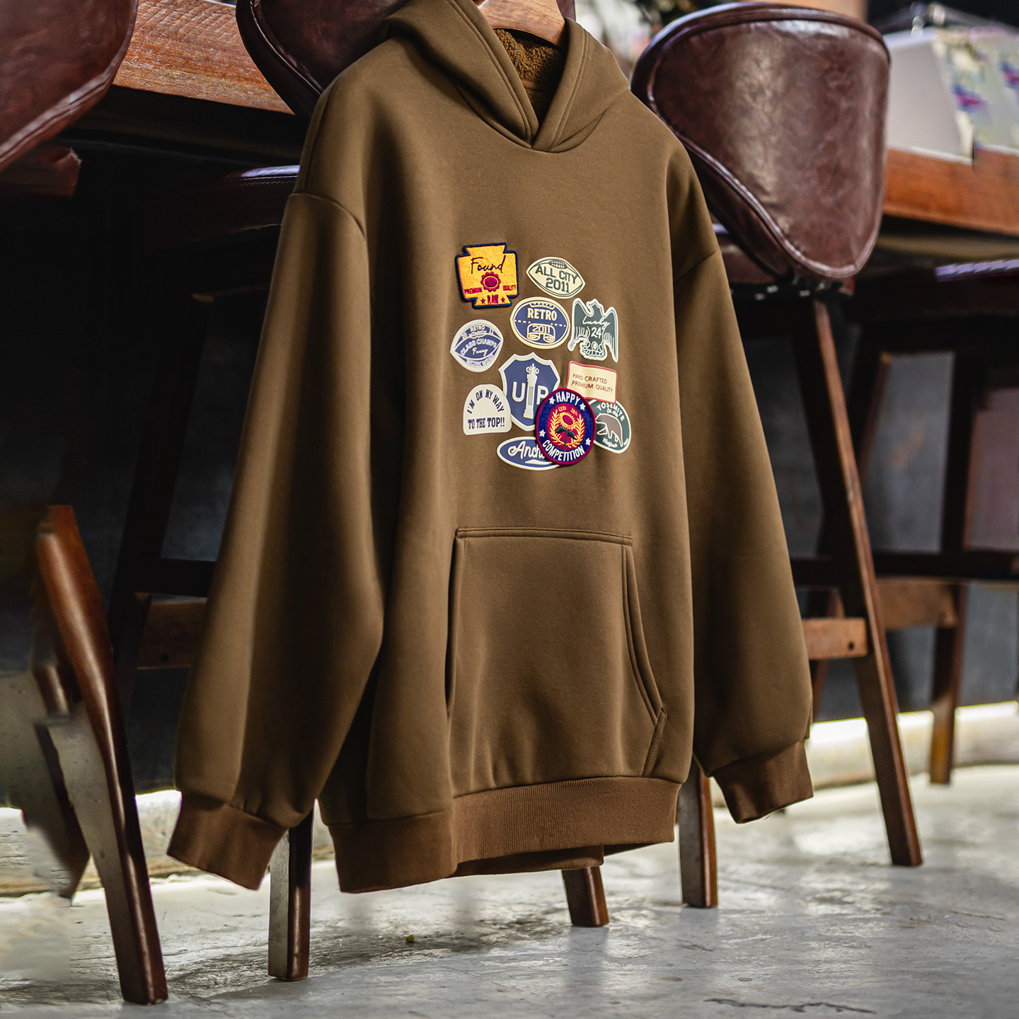 Maden Vintage Men's Embroidere - Sherpa Hoodie Fleece บทวิจารณ์และราคา
