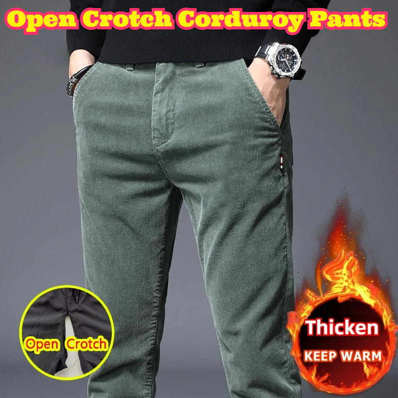 Open Crotch Men Fall Winter Fl - Corduroy Pant Warm บทวิจารณ์และราคา