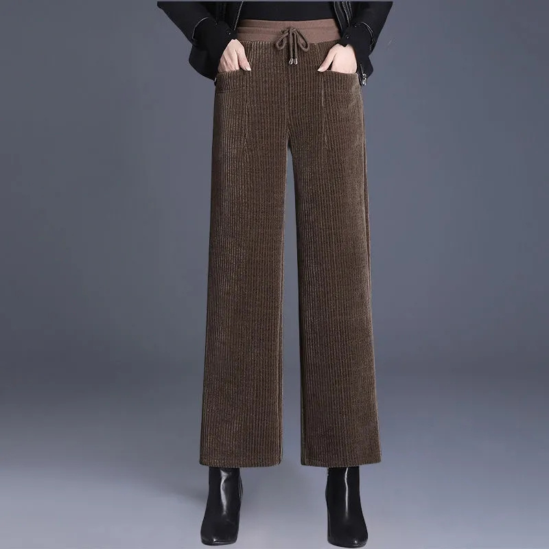 Autumn Winter Corduroy Wide Le - Corduroy Pant Warm บทวิจารณ์และราคา