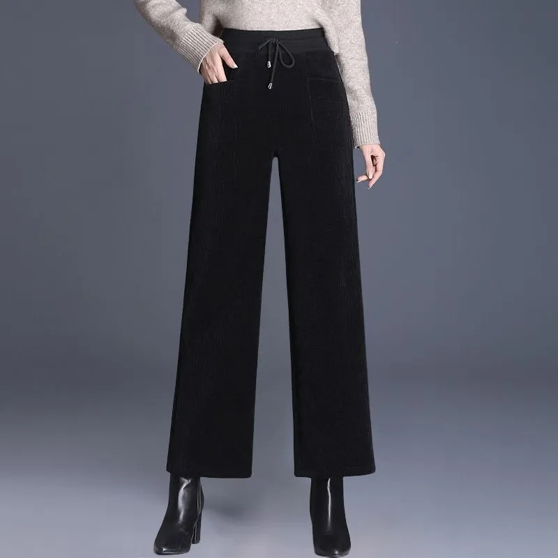 Autumn Winter Corduroy Wide Le - Corduroy Pant Warm บทวิจารณ์และราคา