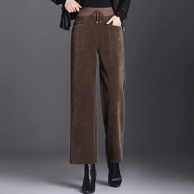 Autumn Winter Corduroy Wide Le - Corduroy Pant Warm บทวิจารณ์และราคา