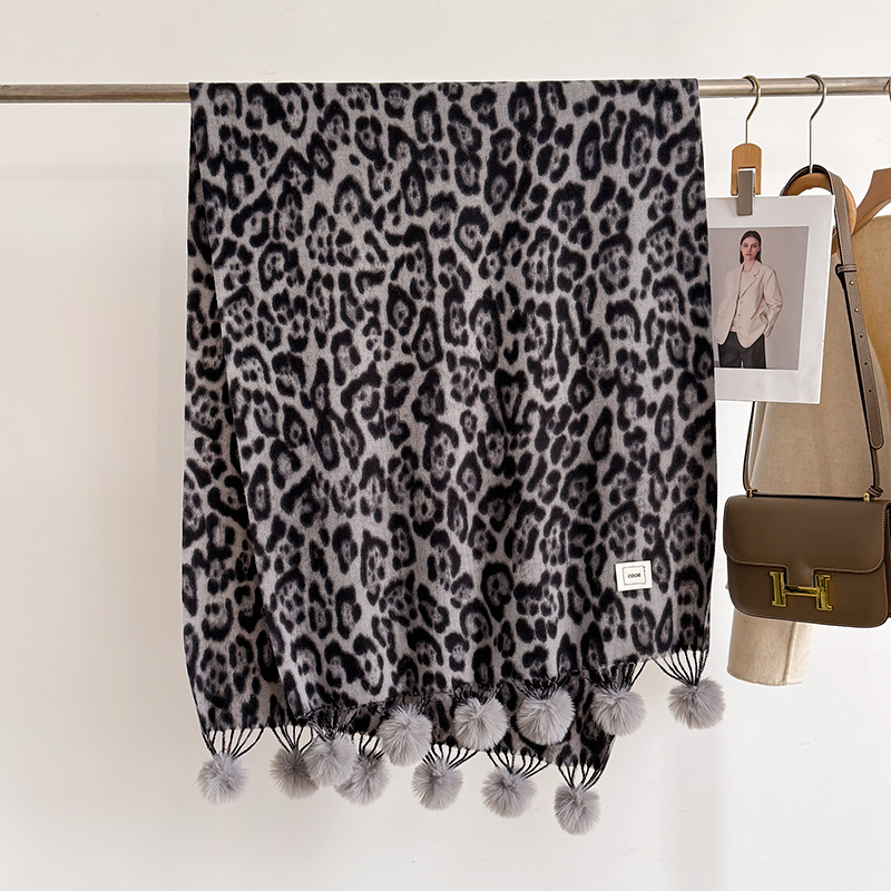 New Luxury Winter Leopard Two- - Cashmere Pashmina Wrap บทวิจารณ์และราคา