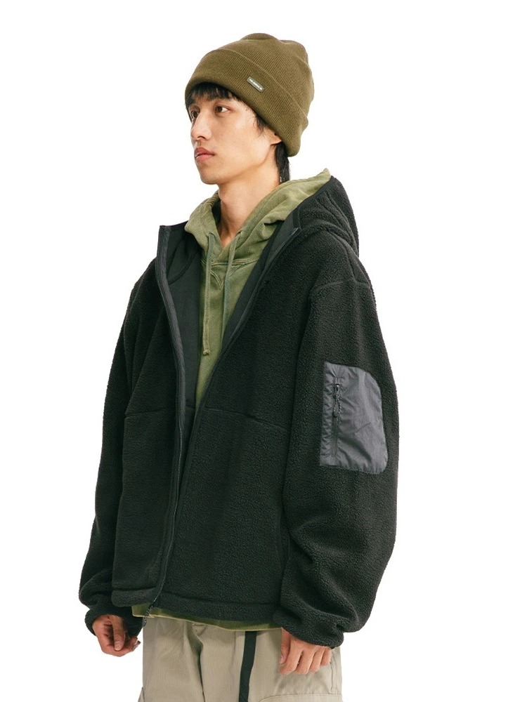 Mens Hoodie Autumn Winter Cott - Sherpa Hoodie Fleece บทวิจารณ์และราคา