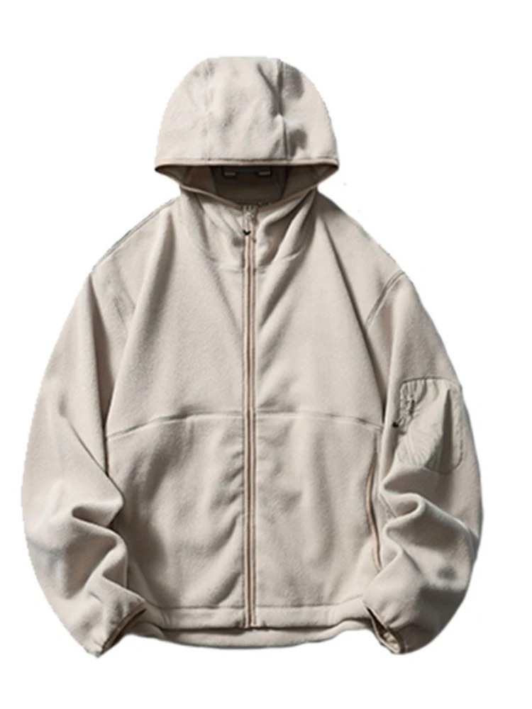 Mens Hoodie Autumn Winter Cott - Sherpa Hoodie Fleece บทวิจารณ์และราคา