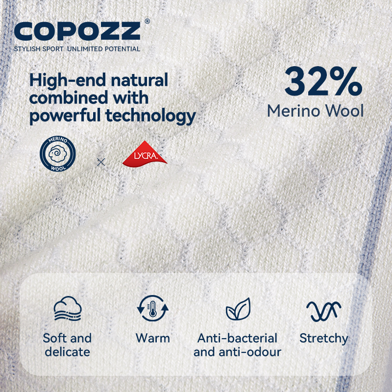 COPOZZ New Winter Ski Socks Me - Thermal Sock Wool บทวิจารณ์และราคา