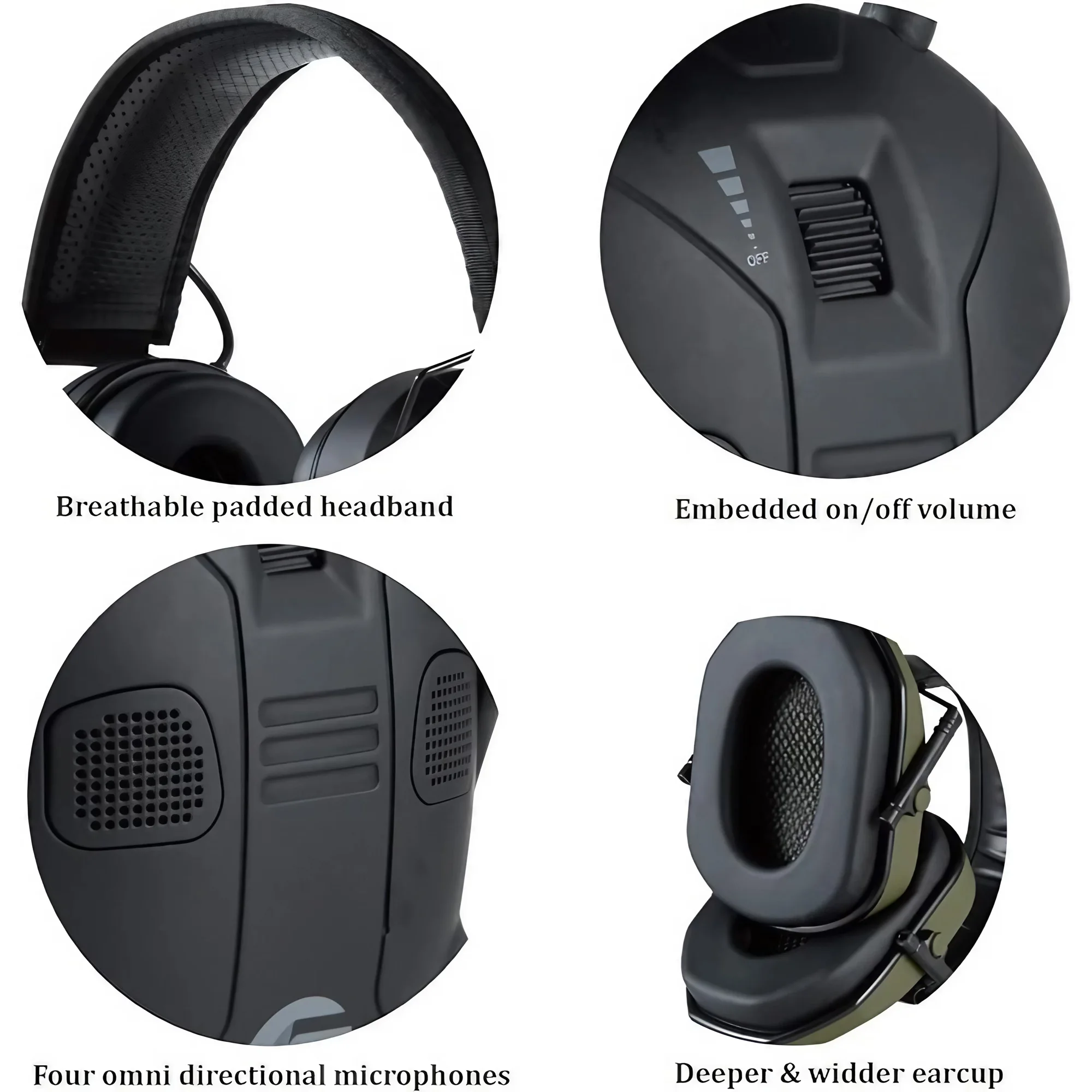 Foldable Tactical Hearing Prot - Earmuffs Foldable บทวิจารณ์และราคา