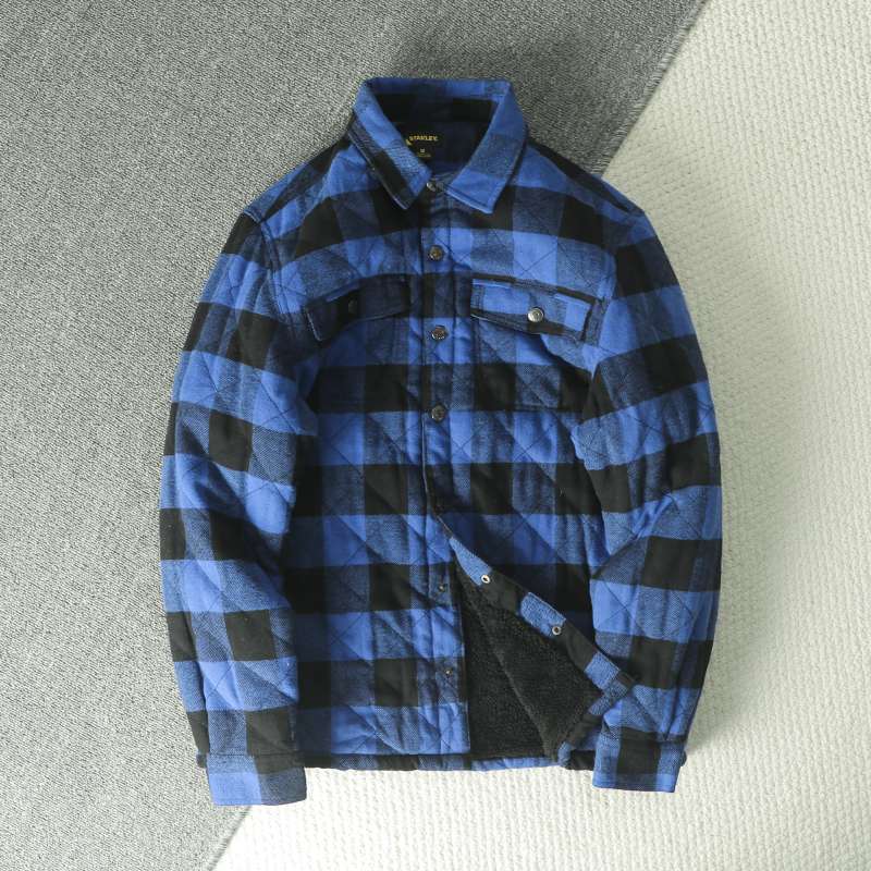 Fall Winter Men's Plaid Flanne - Flannel Shirt Lined บทวิจารณ์และราคา