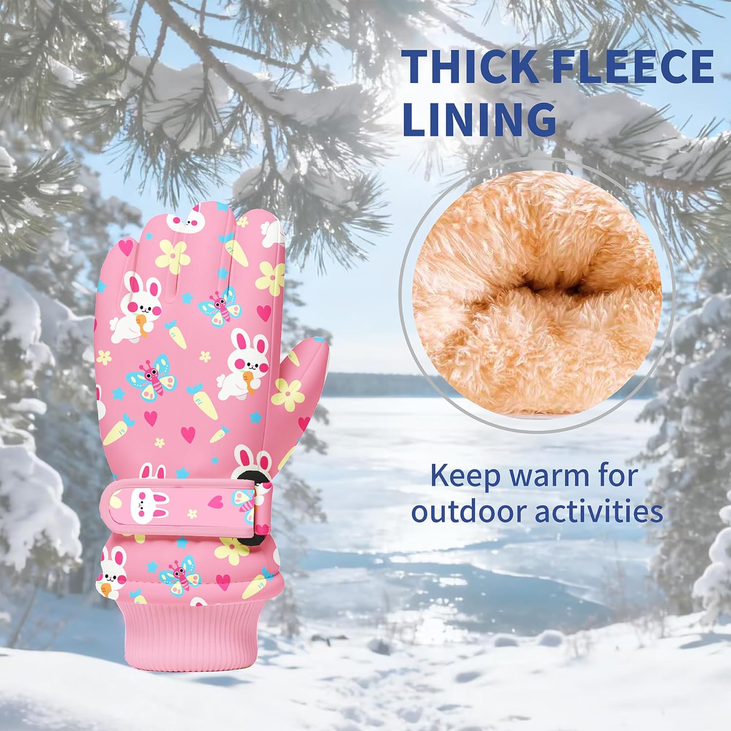 Kids Winter Snow Gloves, Water - Snow Glove Insulated บทวิจารณ์และราคา
