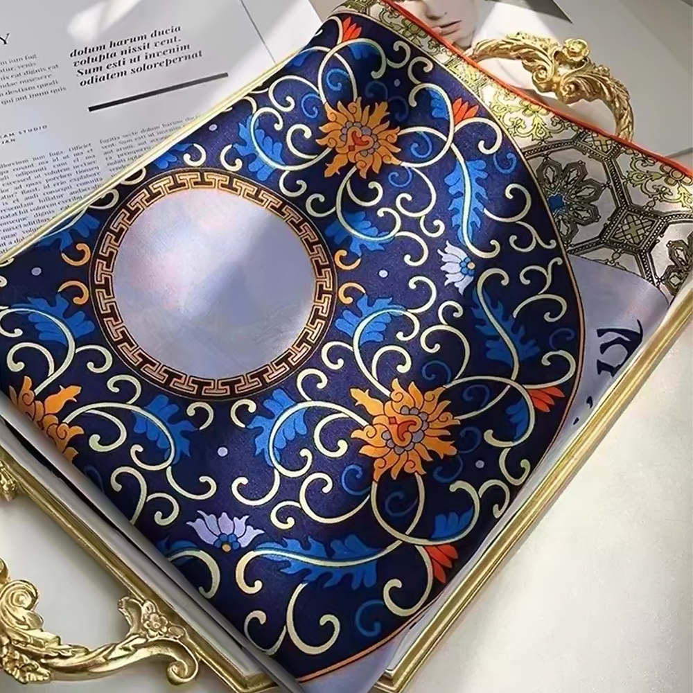 BYSIFA|Blue Luxury Femmes 100% - Shawl Wrap Winter บทวิจารณ์และราคา