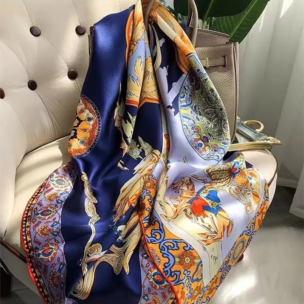 BYSIFA|Blue Luxury Femmes 100% - Shawl Wrap Winter บทวิจารณ์และราคา