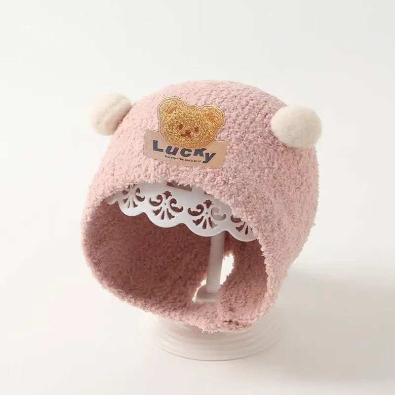 Cute Bear Baby Ear Protection  - Knit Beanie Hat Warm บทวิจารณ์และราคา