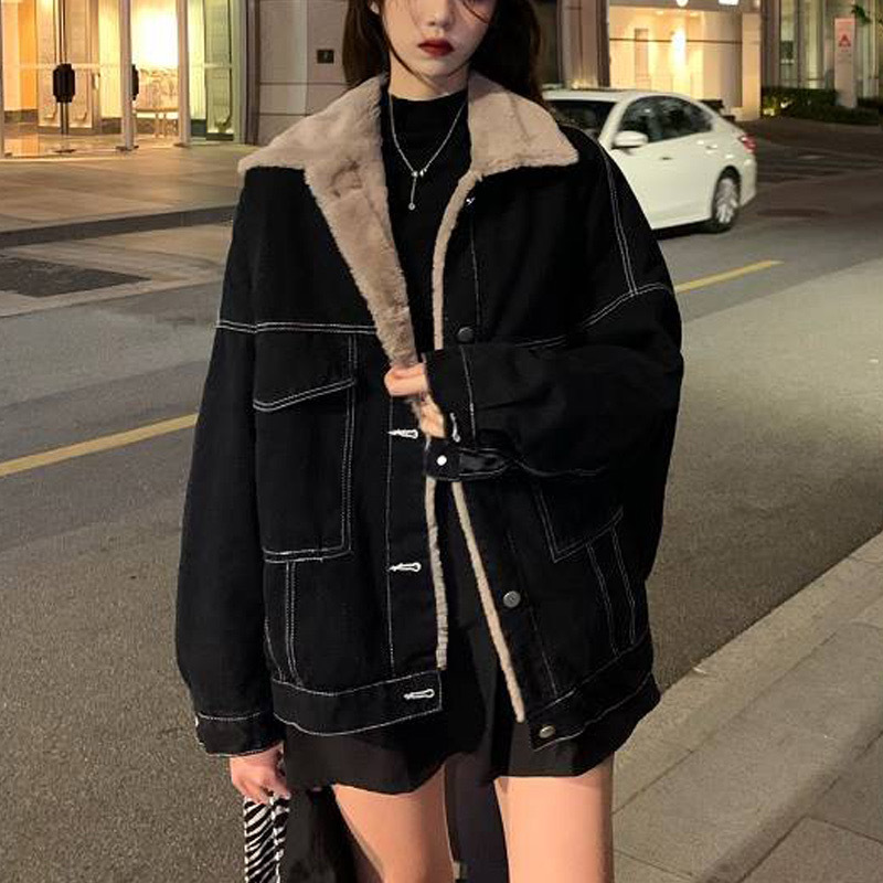 Women Denim Coat Thick Lapel S - Down Jacket Packable บทวิจารณ์และราคา