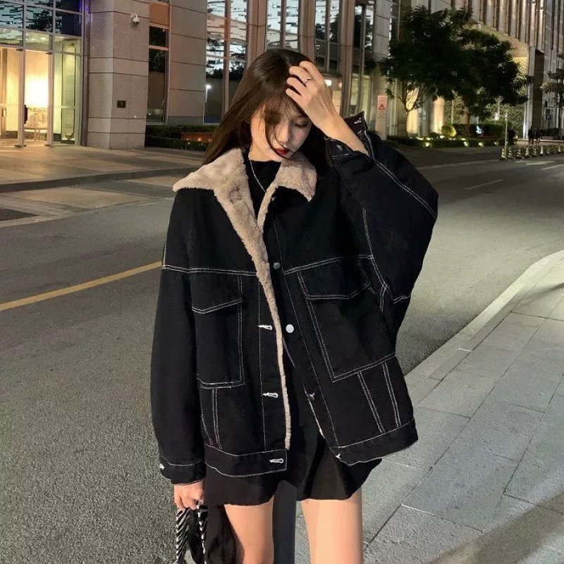 Women Denim Coat Thick Lapel S - Down Jacket Packable บทวิจารณ์และราคา