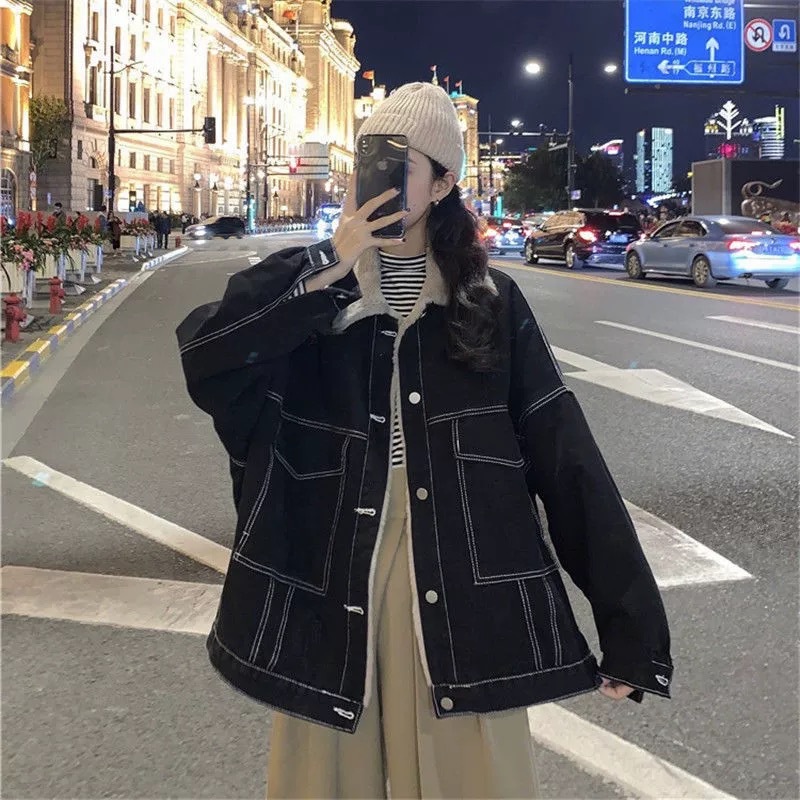 Women Denim Coat Thick Lapel S - Down Jacket Packable บทวิจารณ์และราคา
