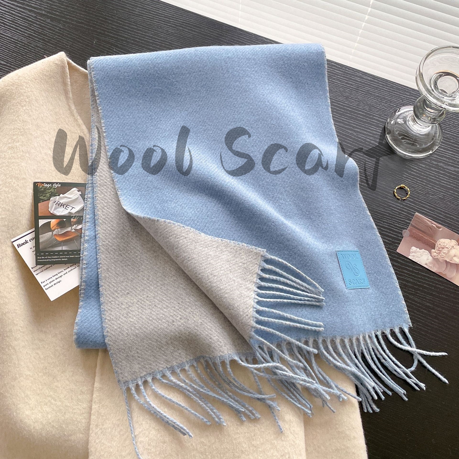 NEW Wool Winter Thick Warm Sca - Cashmere Pashmina Wrap บทวิจารณ์และราคา