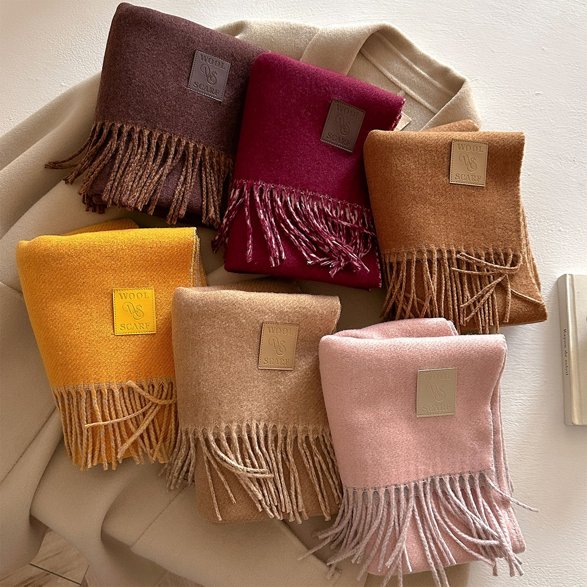 NEW Wool Winter Thick Warm Sca - Cashmere Pashmina Wrap บทวิจารณ์และราคา