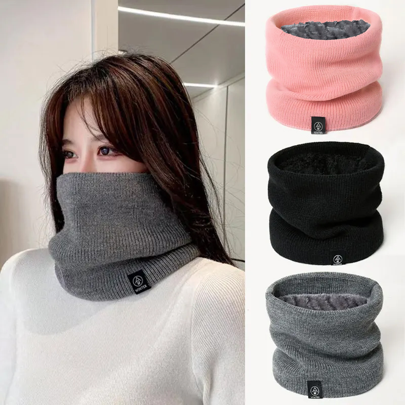Fashion Women Knitted Scarf So - Wool Scarf Men บทวิจารณ์และราคา