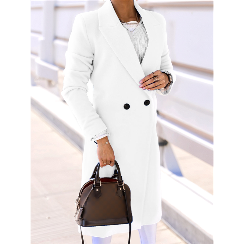 CYCLI-Women Long Wool Coats Fo - Wool Coat Peacoat บทวิจารณ์และราคา