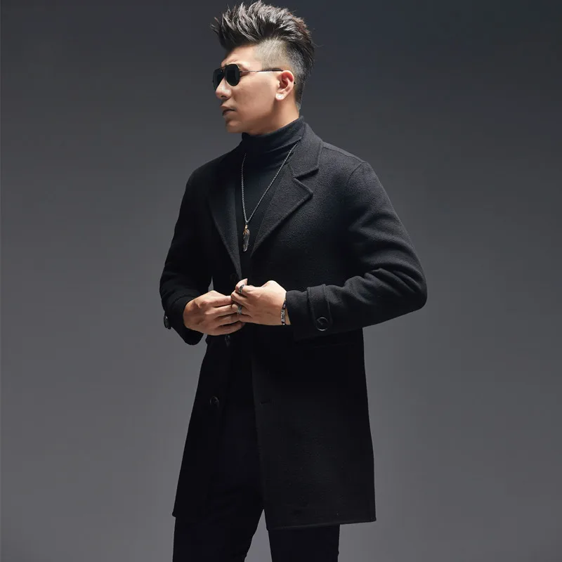 AYUNSUE 100% Wool Coat Men Aut - Wool Coat Peacoat บทวิจารณ์และราคา
