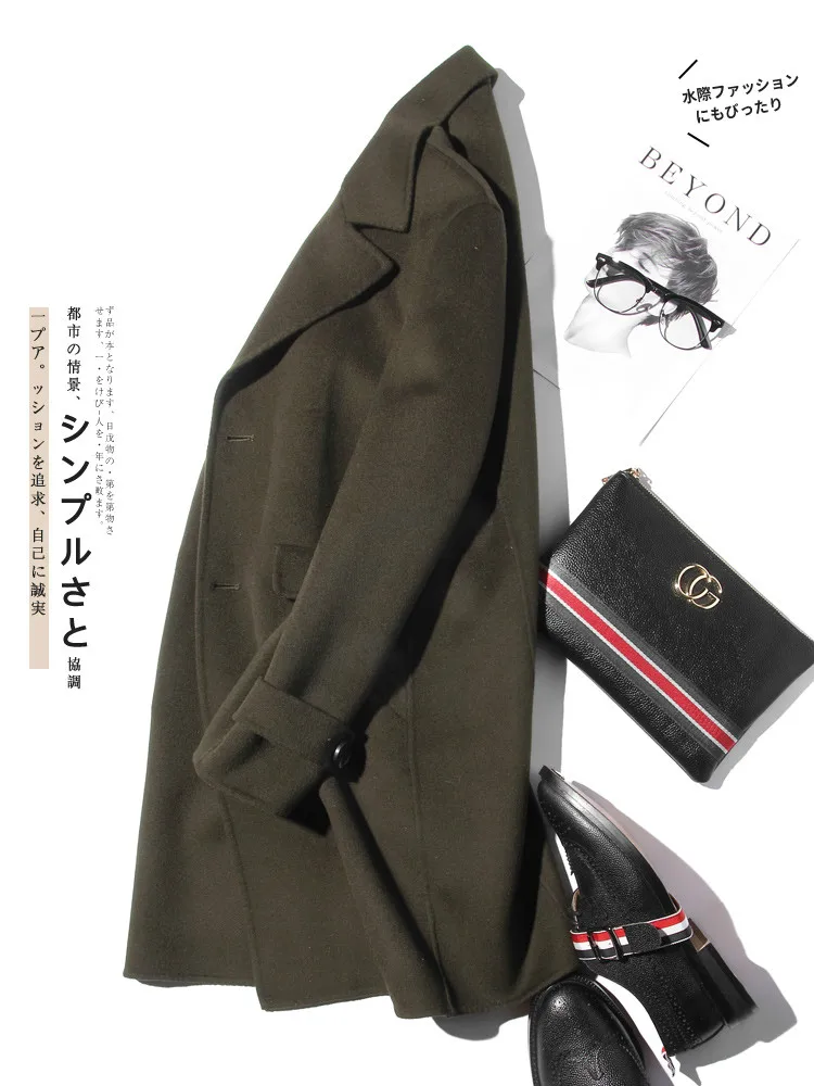 AYUNSUE 100% Wool Coat Men Aut - Wool Coat Peacoat บทวิจารณ์และราคา