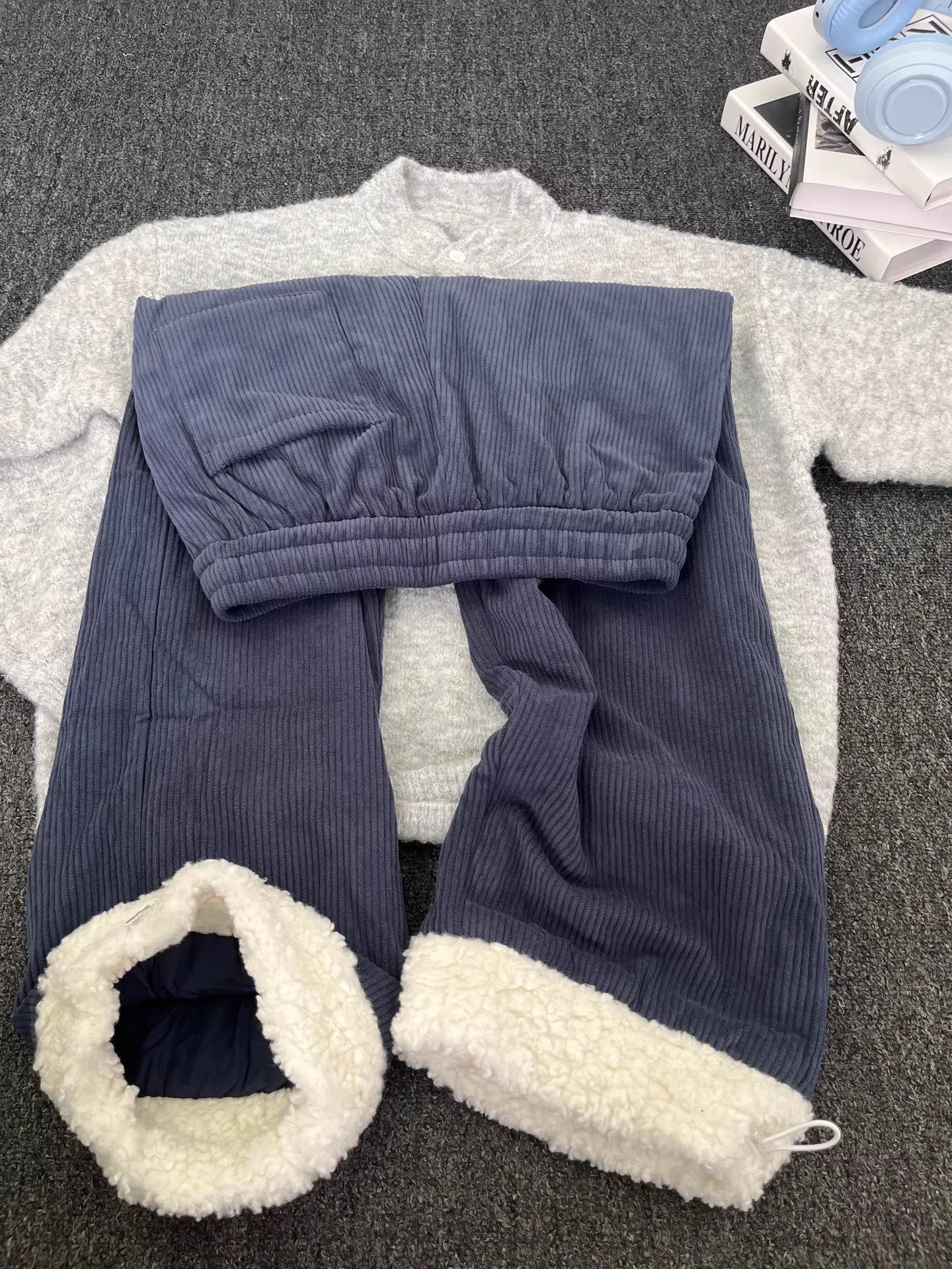Thiened Winter Snowboard Pants - Corduroy Pant Warm บทวิจารณ์และราคา