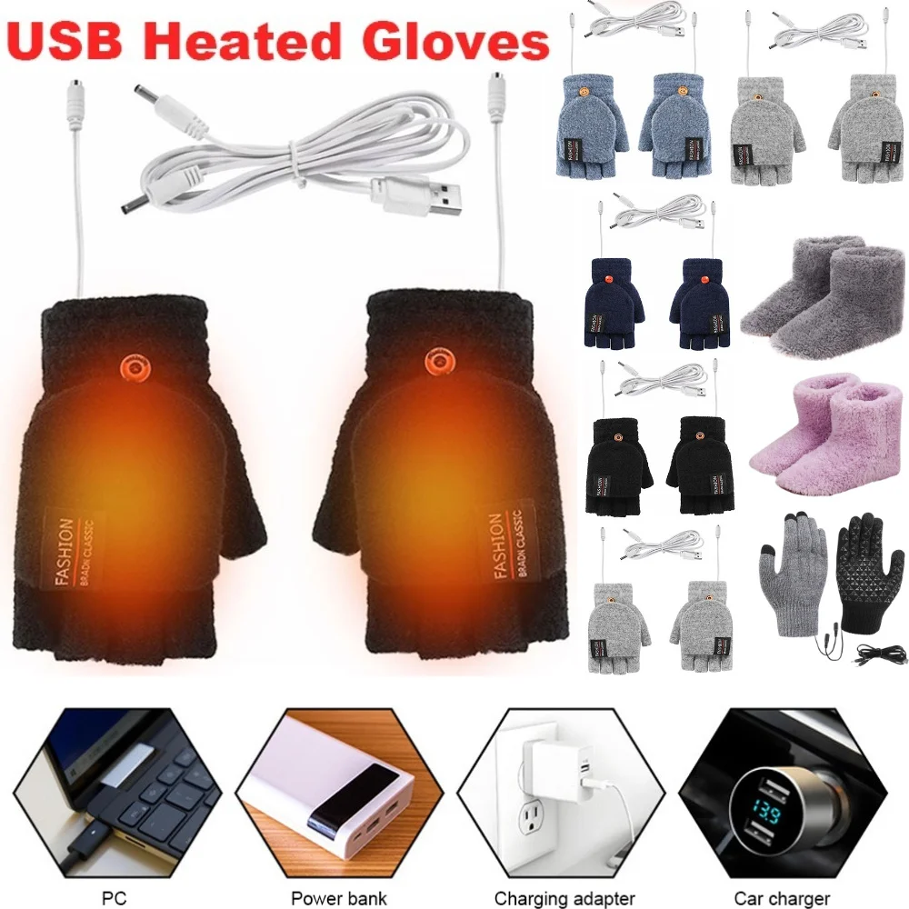 USB Electric Heated Gloves Win - Touch Screen Gloves บทวิจารณ์และราคา