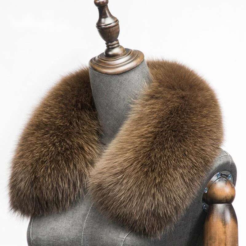 Winter Natural Fox Fur Scarf S - Shawl Wrap Winter บทวิจารณ์และราคา